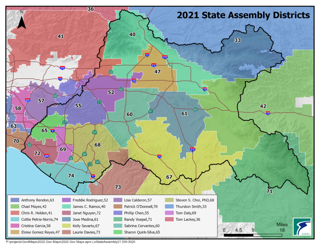 GIS map of California Assembly